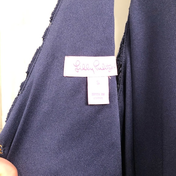 EUC - Lilly Pulitzer Navy Mango Shift! - Picture 4 of 5